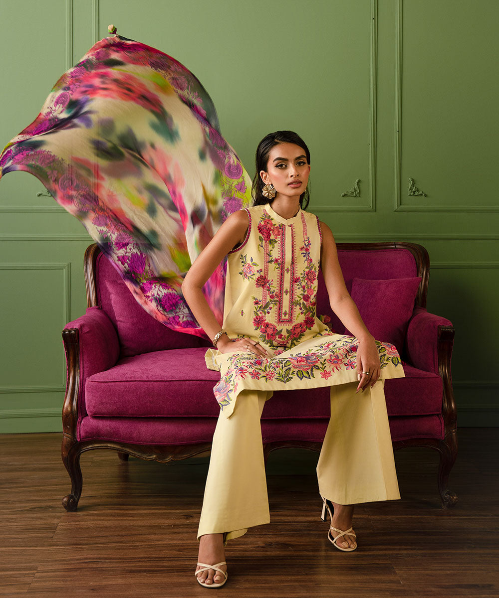 Sapphire | Intermix 2024 | Cambric Suit S-47 - Pakistani Designer Dress - by Sapphire | Type: Casuals - 100% Original at Saira Sultan