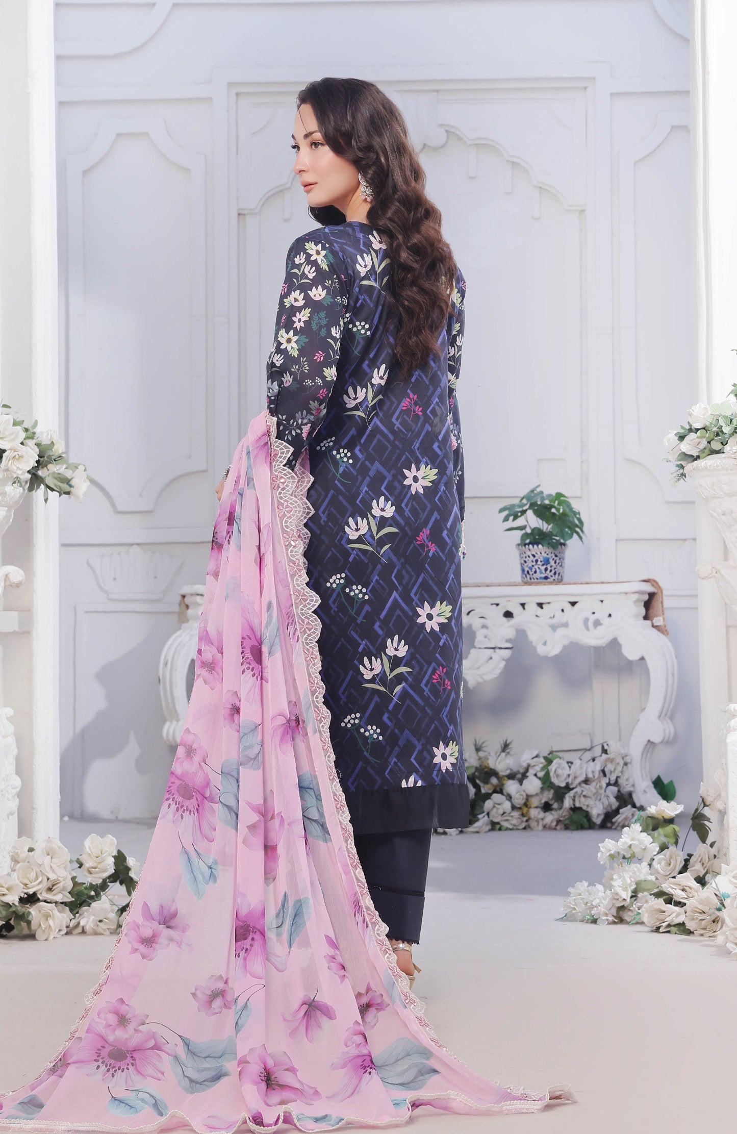 Al Zohaib | Applique Kari Cutwork Edit 25 | ACE-25-10 S Blue Chikankari