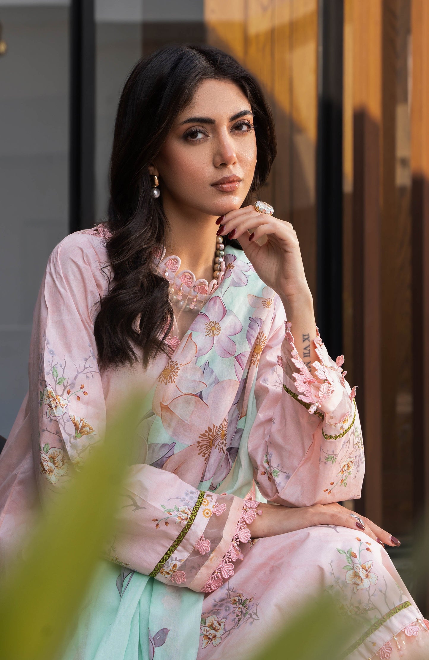 Alzohaib | Premium Prints 25 | AZP-25-10 M Light Pink Digital Printed