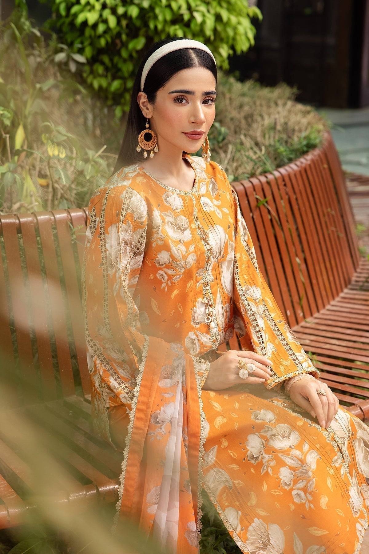 Alizeh | Sheen Lawn Prints 24 | SUNFLOWER - Pakistani Designer Dress - by Alizeh | Type: Casuals - 100% Original at Saira Sultan