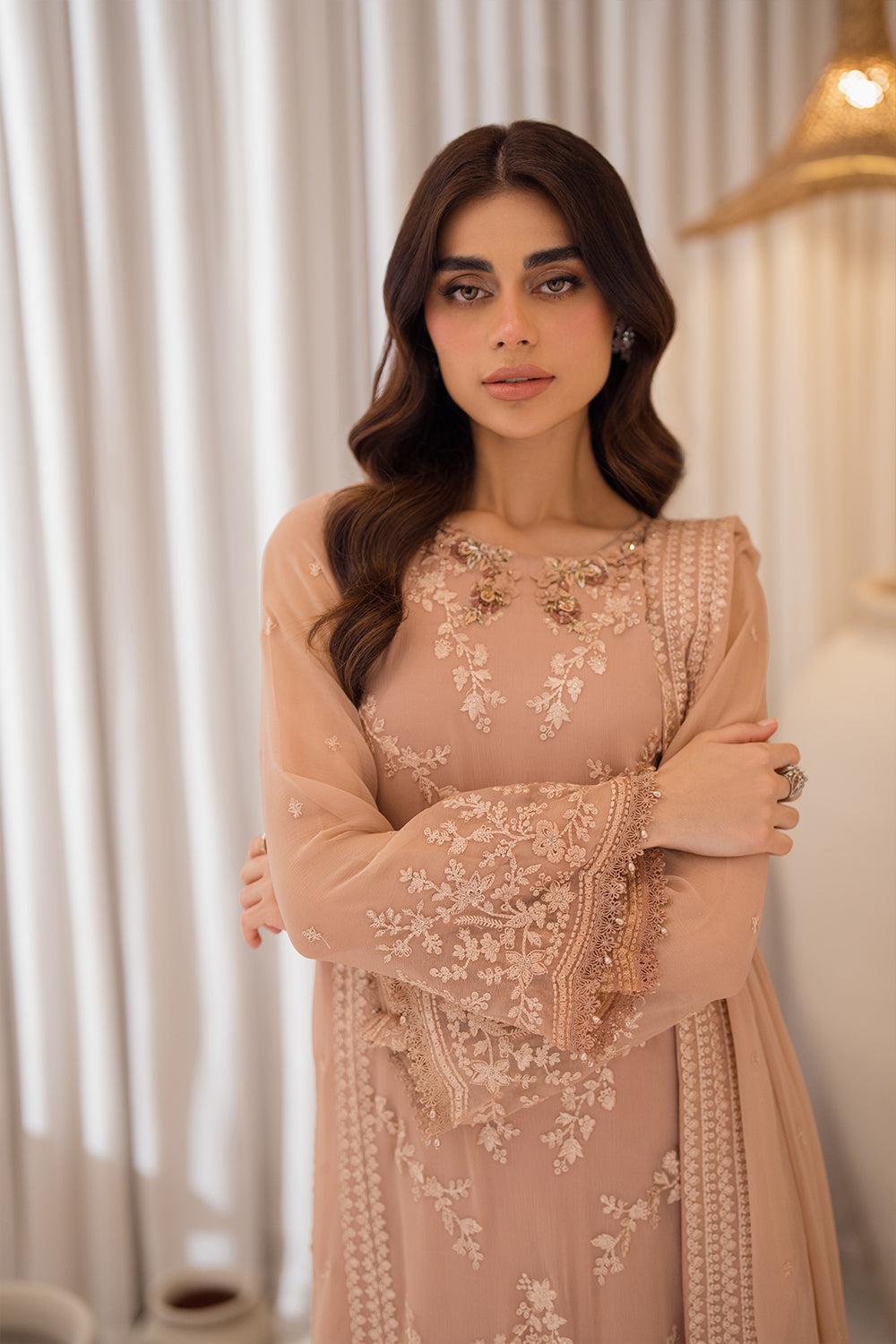 Azure | Ensembles | Beige Bliss - Pakistani Designer Dress - by Azure - Type : Ladies Clothes - 100% Original at Saira Sultan