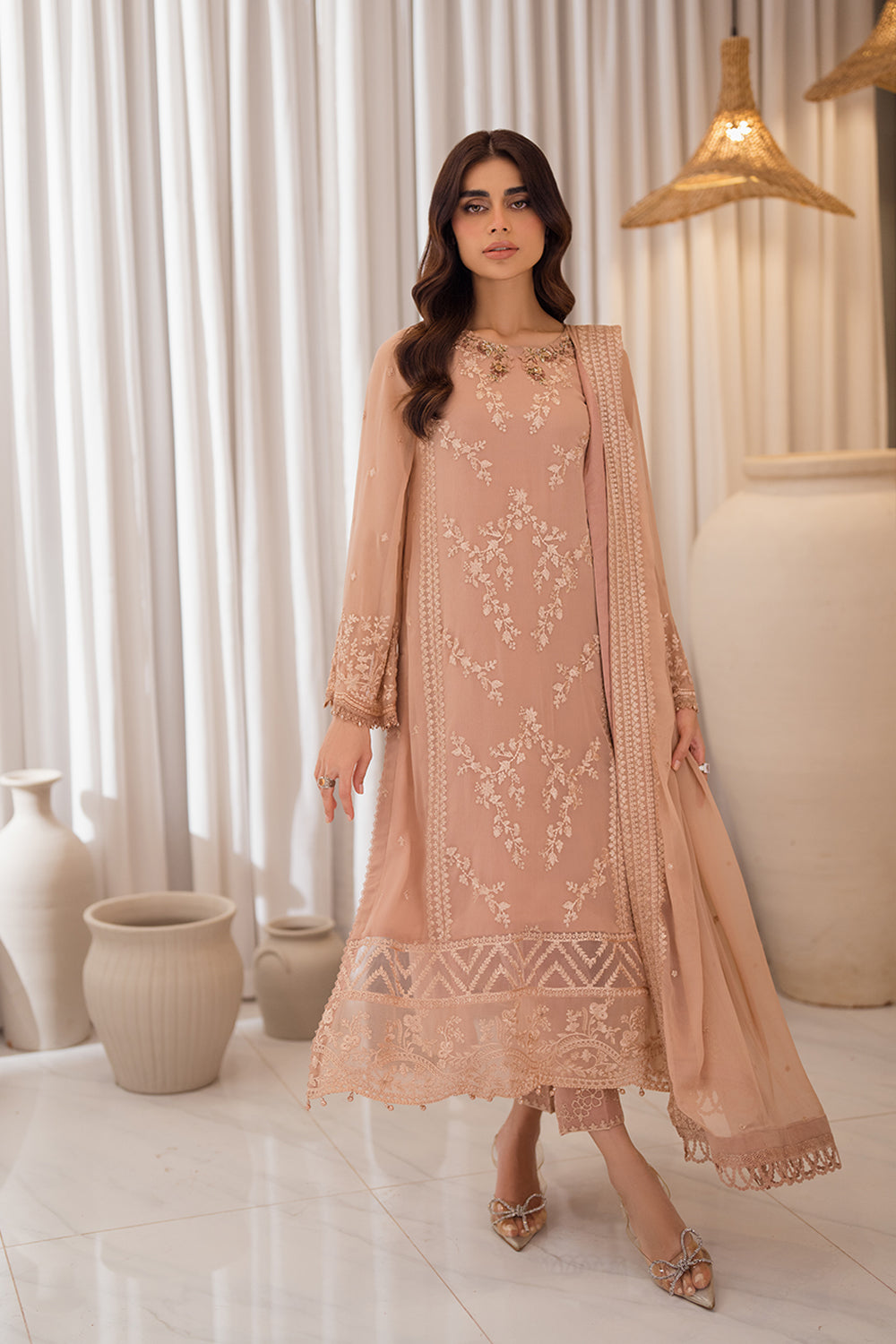 Azure | Ensembles | Beige Bliss - Pakistani Designer Dress - by Azure - Type : Ladies Clothes - 100% Original at Saira Sultan