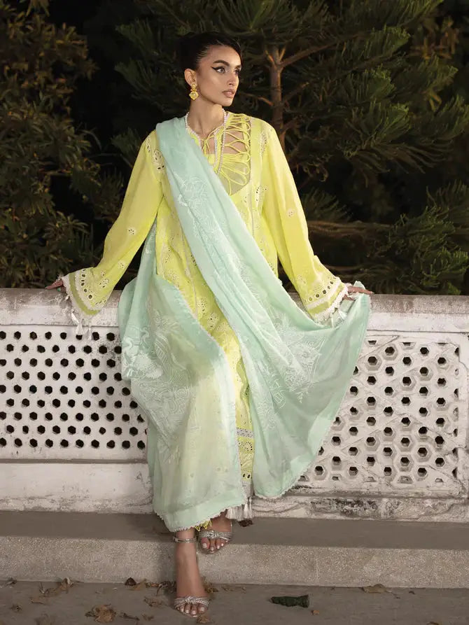 Faiza Faisal | Maya Luxury Lawn | Derya - Pakistani Designer Dress - by Faiza Faisal | Type: Luxury - 100% Original at Saira Sultan