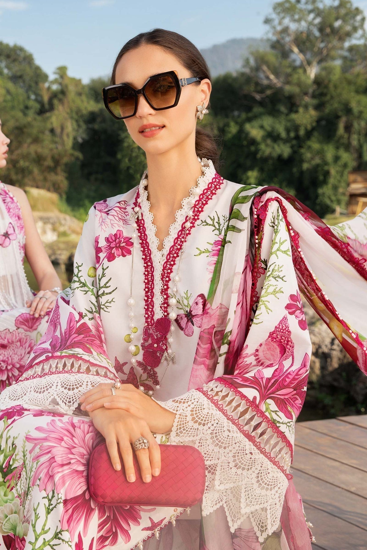Maria B | M Prints 25 | MPT-2510-A XL White Lawn