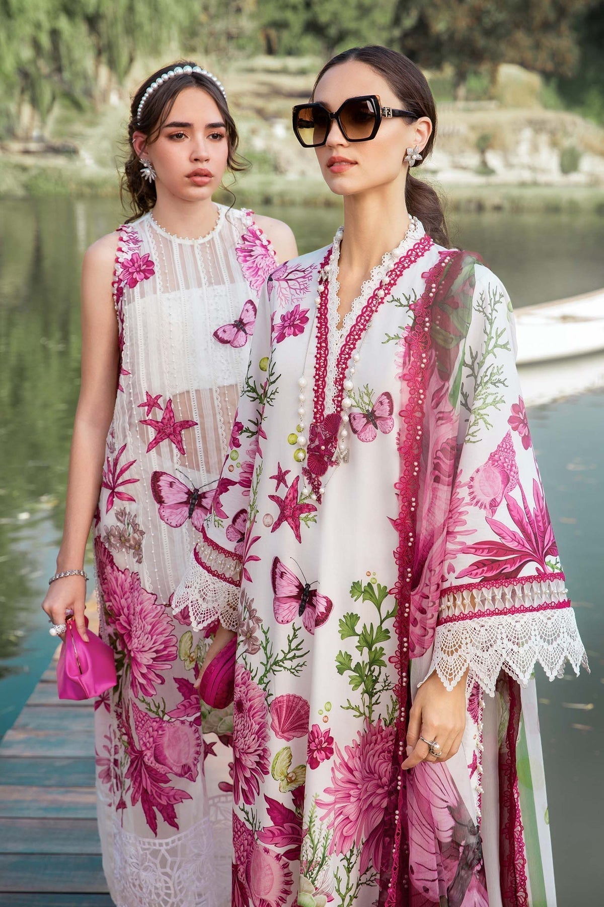 Maria B | M Prints 25 | MPT-2510-A Custom Size White Lawn