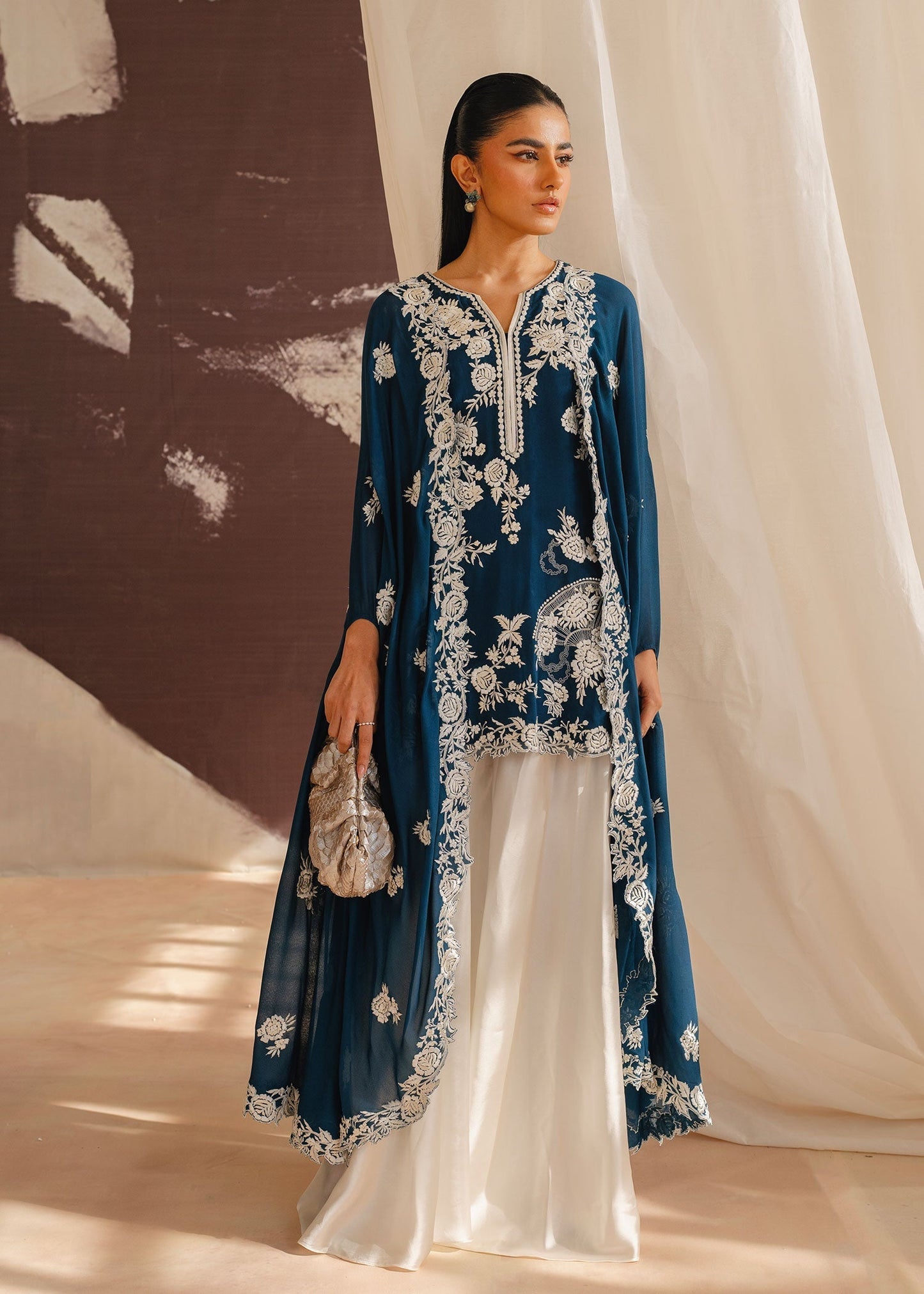 Mahgul | Eye of Cemal | Sapphire Sands XS Teal Blue Chiffon