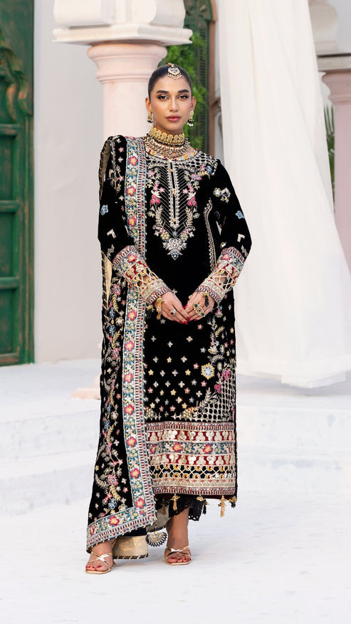 Zebtan | Andaz e Makhmal | ZAM-03 XS Black Velvet