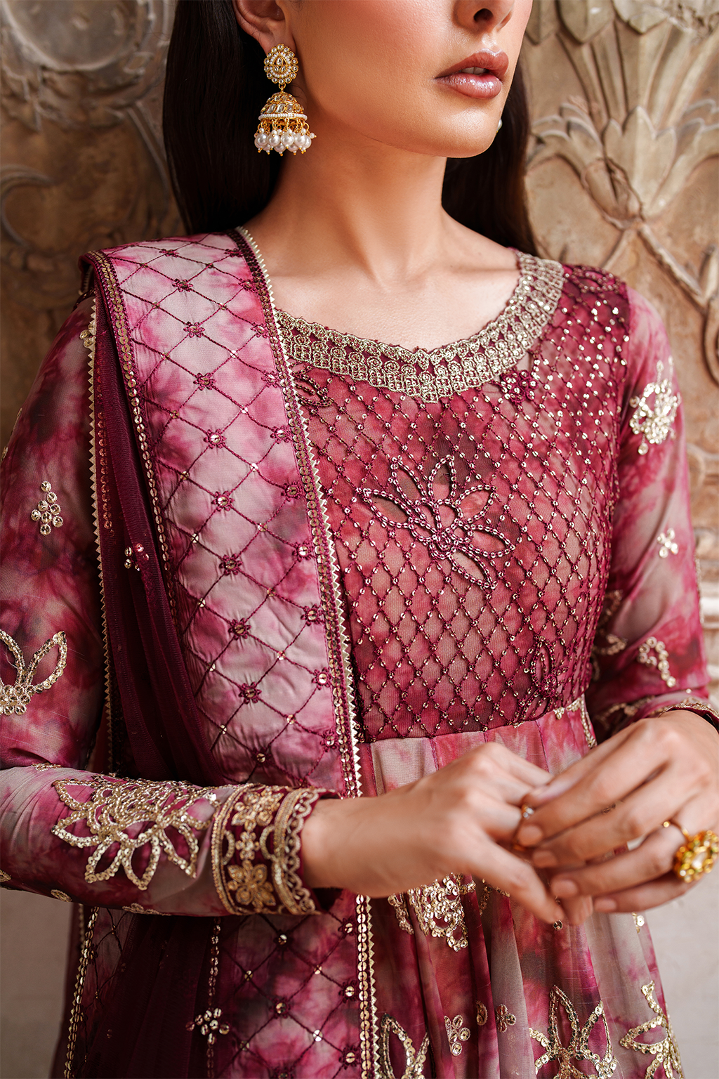 Iznik | Festive Formal | UE-533 Printed Chiffon - Pakistani Designer Dress - by Iznik - Type : Ladies Clothes - 100% Original at Saira Sultan