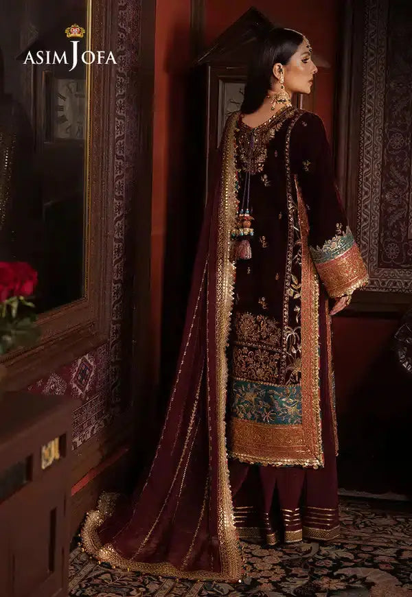 Asim Jofa | Makhmal Wedding Velvet 23 | AJMM-09 - Pakistani Designer Dress - by Asim Jofa | Type: Formal - 100% Original at Saira Sultan