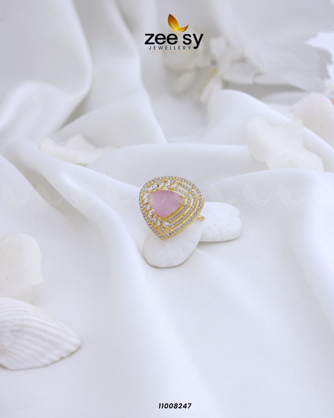 Ring-8279 Golden Mint Pink