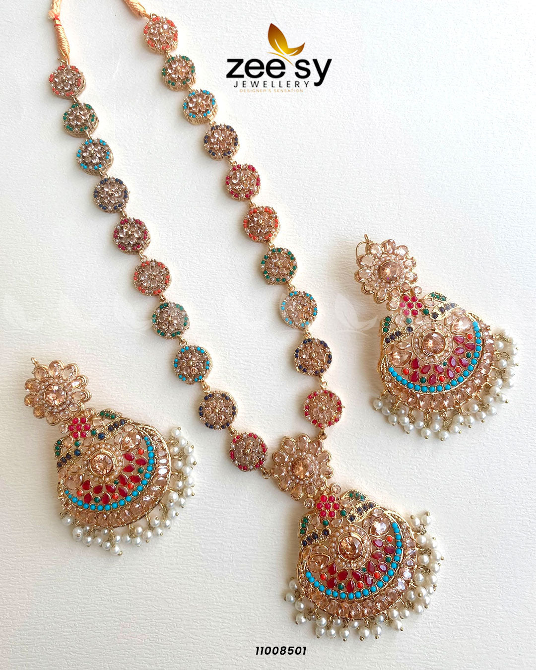 Mala Necklace-0986 Champagne