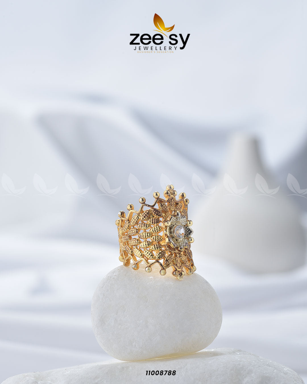 Crown Ring-8290 White