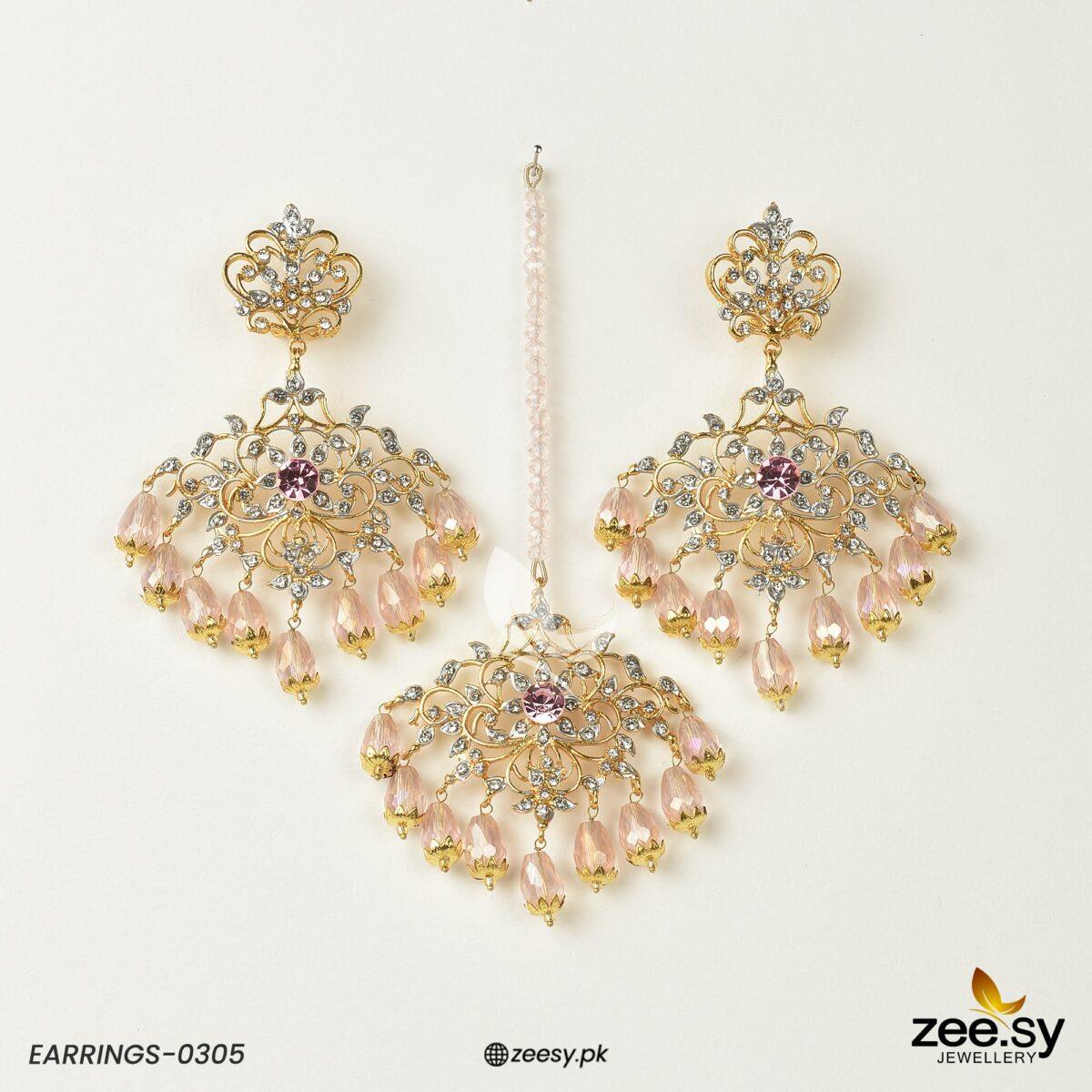 Sunflower Earrings-0305 Pink