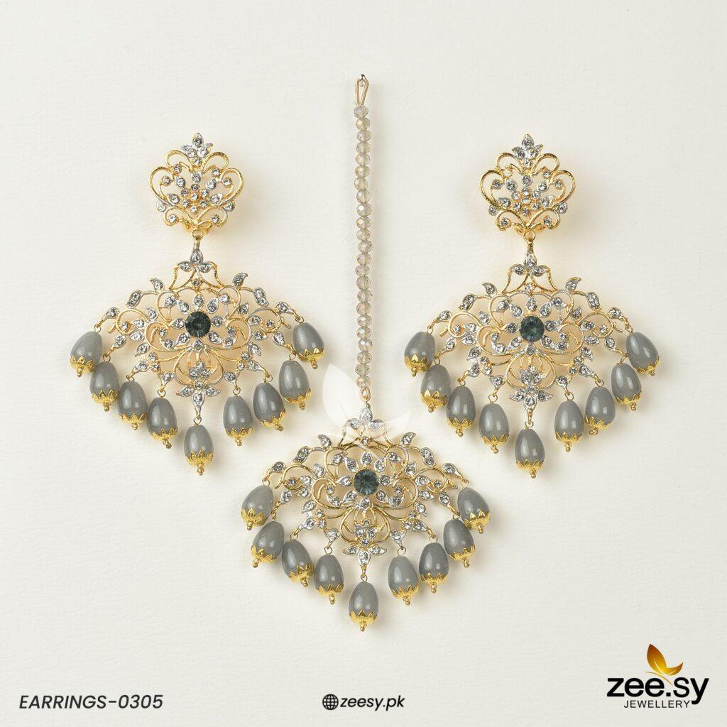 Sunflower Earrings-0305 GRAY