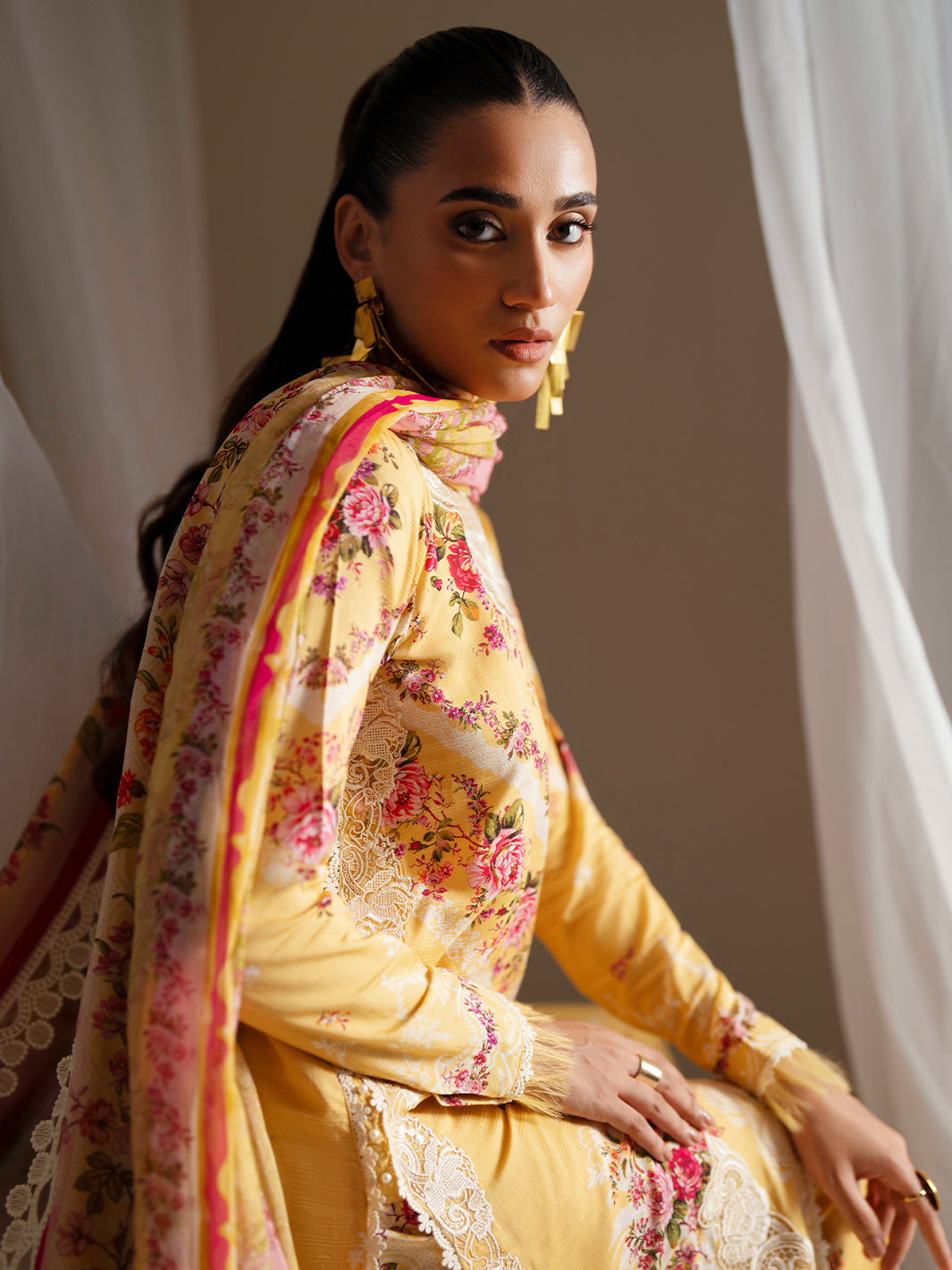 Bin Ilyas | Eres Bonita Viscose 25 | 1101-B - Pakistani Designer Dress - by Bin Ilyas - Type : Ladies Clothes - 100% Original at Saira Sultan