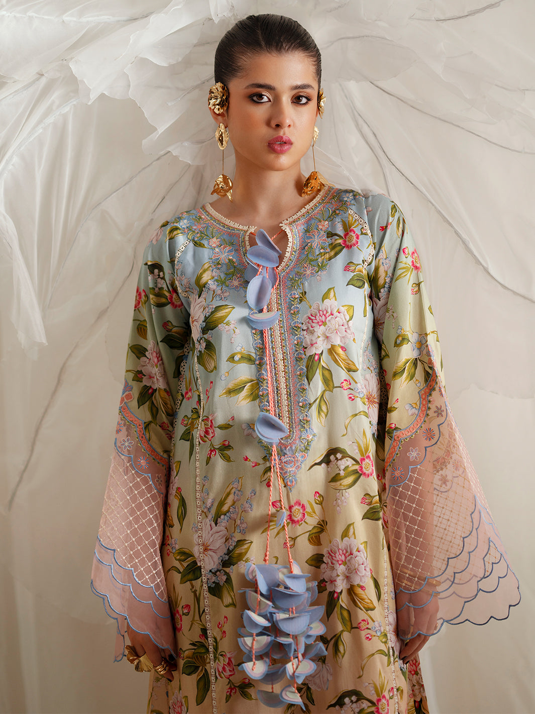 Bin Ilyas | Eres Bonita Viscose 25 | 1105-A - Pakistani Designer Dress - by Bin Ilyas - Type : Ladies Clothes - 100% Original at Saira Sultan