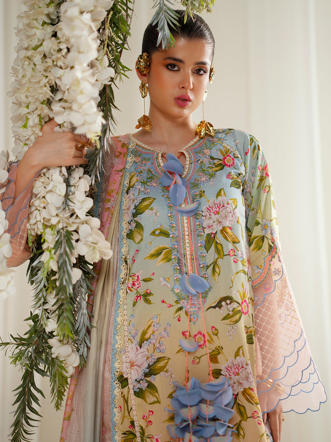 Bin Ilyas | Eres Bonita Viscose 25 | 1105-A - Pakistani Designer Dress - by Bin Ilyas - Type : Ladies Clothes - 100% Original at Saira Sultan