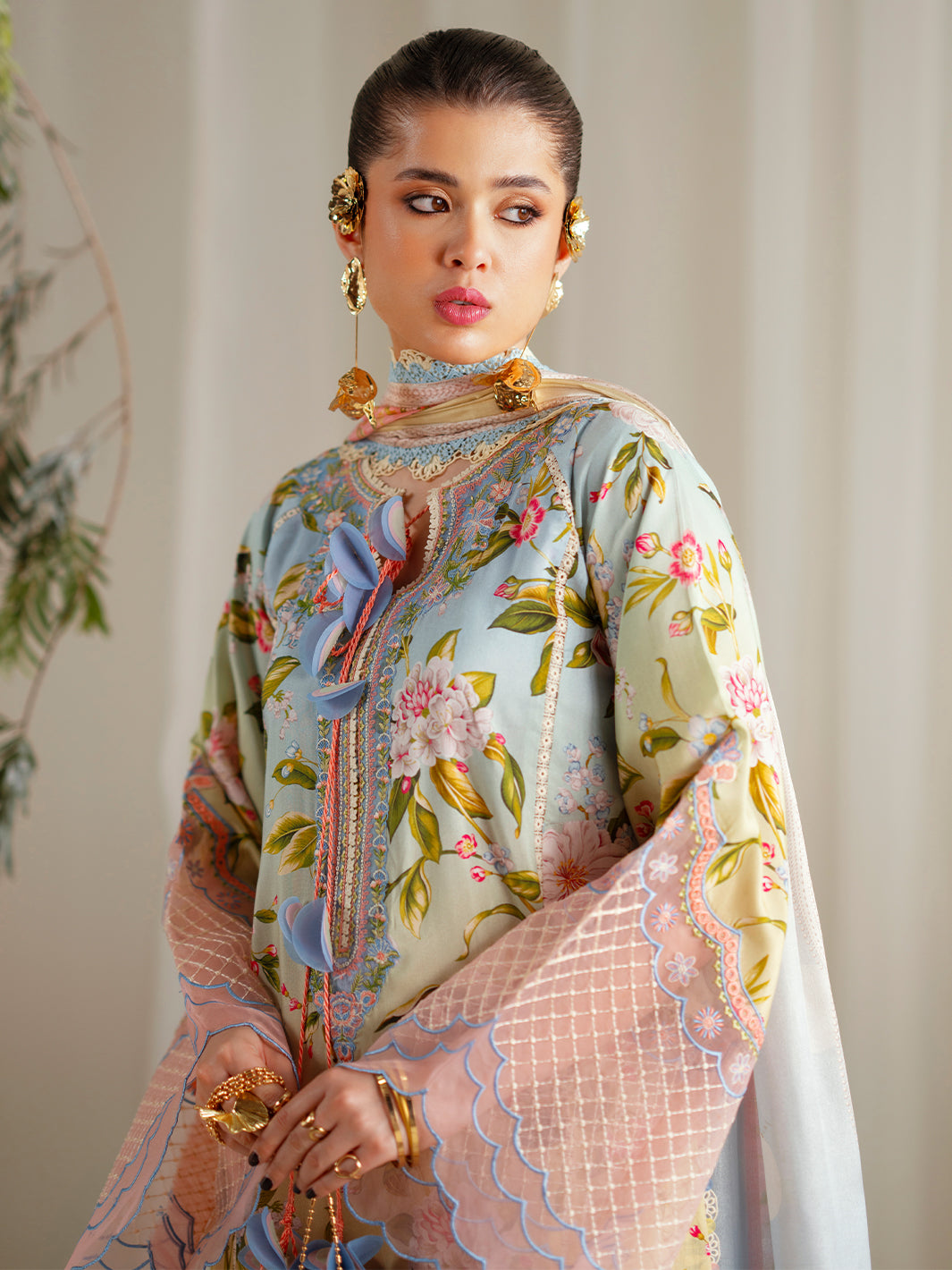 Bin Ilyas | Eres Bonita Viscose 25 | 1105-A - Pakistani Designer Dress - by Bin Ilyas - Type : Ladies Clothes - 100% Original at Saira Sultan
