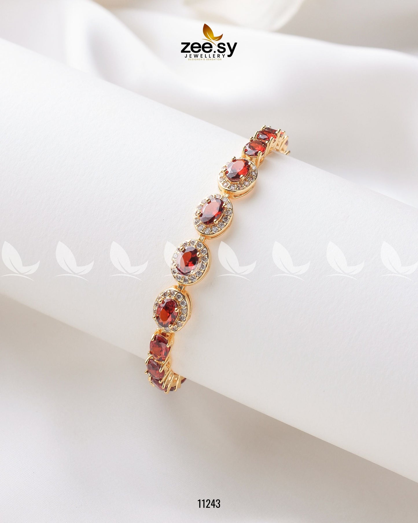 Burmese Bracelet Cherry Red