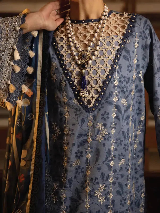 Faiza Faisal | Maya Luxury Lawn | Gamze - Pakistani Designer Dress - by Faiza Faisal | Type: Luxury - 100% Original at Saira Sultan