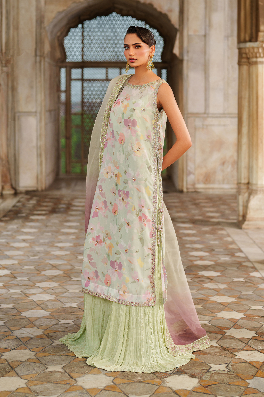 Iznik | Festive Formal | UE-549 Printed Chiffon - Pakistani Designer Dress - by Iznik - Type : Ladies Clothes - 100% Original at Saira Sultan