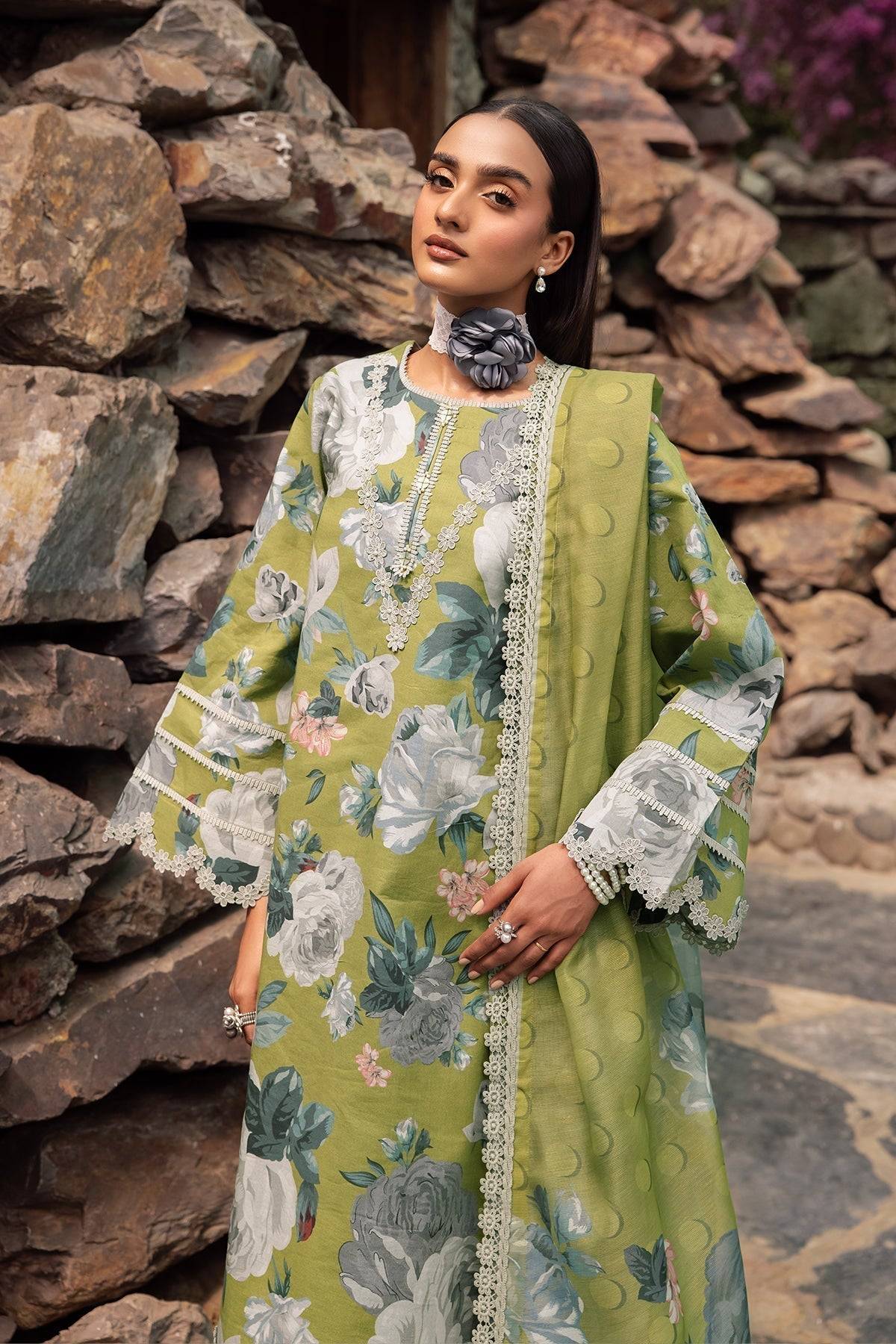 Alizeh | Sheen Lawn Prints 24 | JAZMIN - Pakistani Designer Dress - by Alizeh | Type: Casuals - 100% Original at Saira Sultan