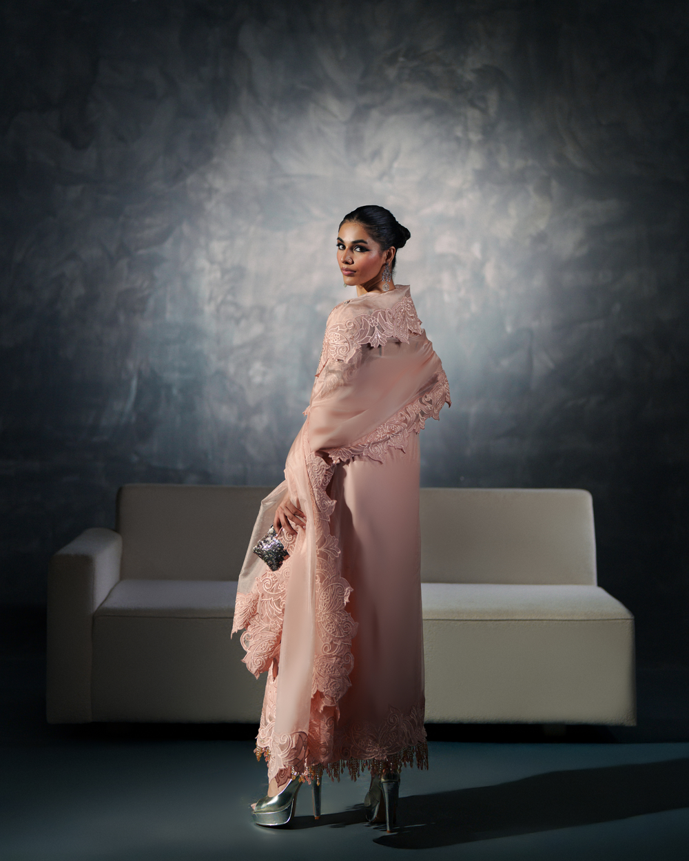 Vasal | Zyra Luxe Pret 26 | Peach Charm - Pakistani Designer Dress - by Vasal - Type : Ladies Clothes - 100% Original at Saira Sultan