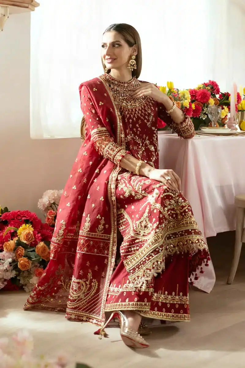 Qalamkar | Dilnaz Wedding Formals | DN-03 ZAINA - Pakistani Designer Dress - by Qalamkar | Type: Bridal - 100% Original at Saira Sultan