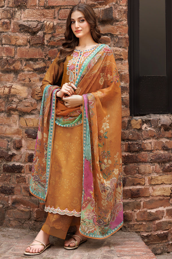 Farasha | Printed Essentials | Malisa XL Burnt Orange Lawn