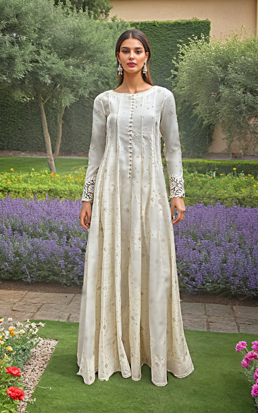 Threads and Motifs | Formal Dresses 25 | FLARED PESHWAS WITH DUPATTA AND TROUSER - Pakistani Designer Dress - by Threads and Motifs - Type : Ladies Clothes - 100% Original at Saira Sultan