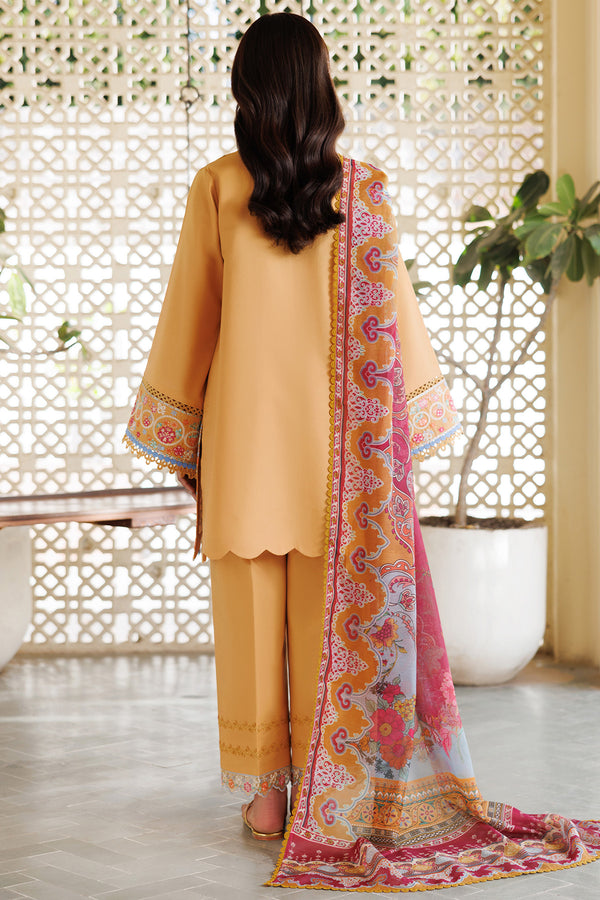 Farasha | Summer Weaves Embroidered Lawn | Golden Bloom S Pale Yellow Lawn