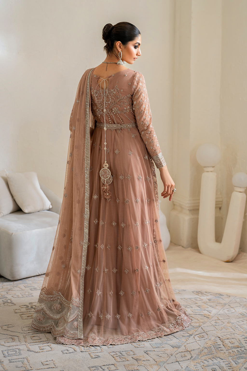 Iznik | Chinnon Chiffon | CC-43 Embroidered Net - Pakistani Designer Dress - by Iznik | Type: Formal - 100% Original at Saira Sultan