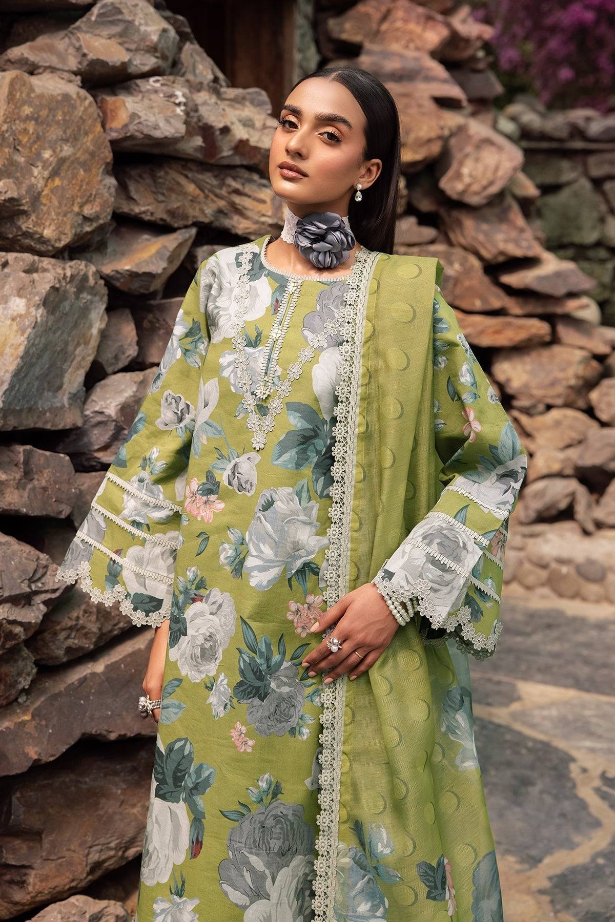 Alizeh | Sheen Lawn Prints 24 | JAZMIN - Pakistani Designer Dress - by Alizeh | Type: Casuals - 100% Original at Saira Sultan