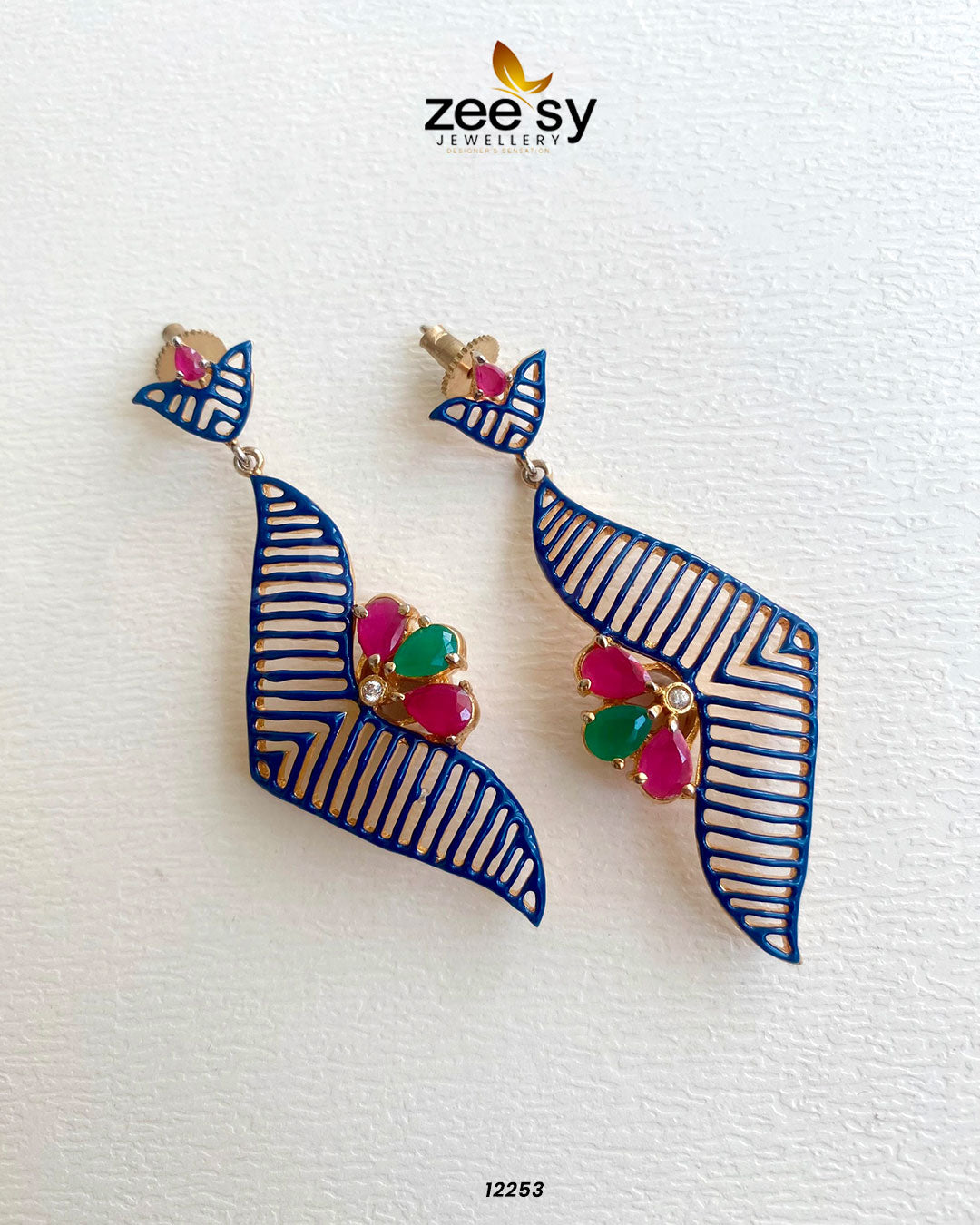 Earrings-0595 Blue