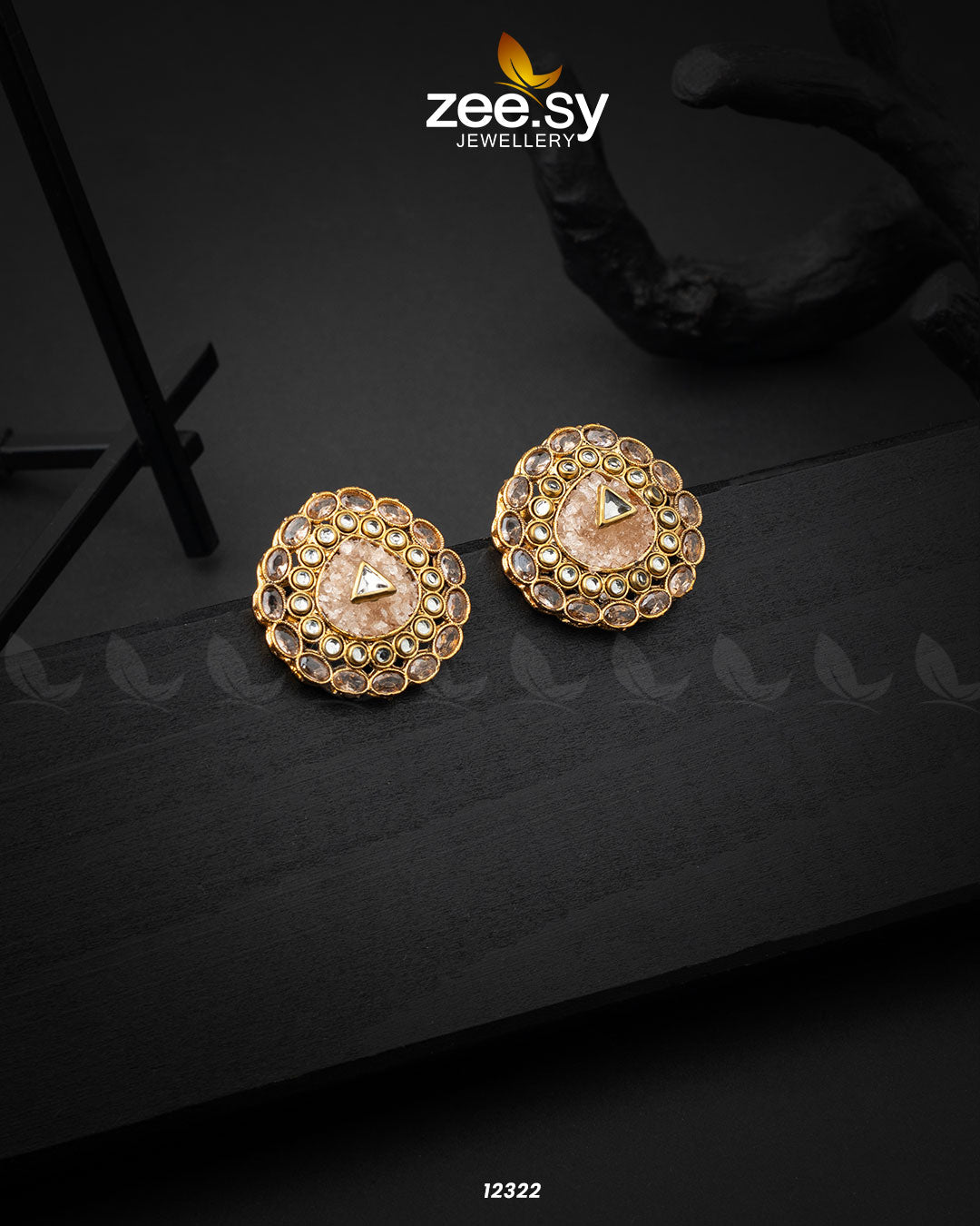 Pebble Earrings Champagne