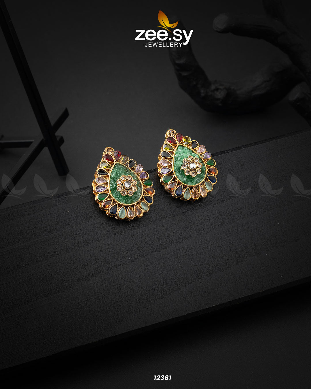 Slate Crush Earrings Green