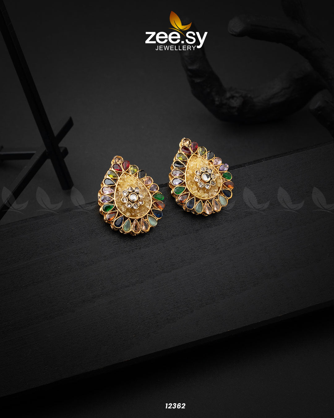 Slate Crush Earrings Yellow