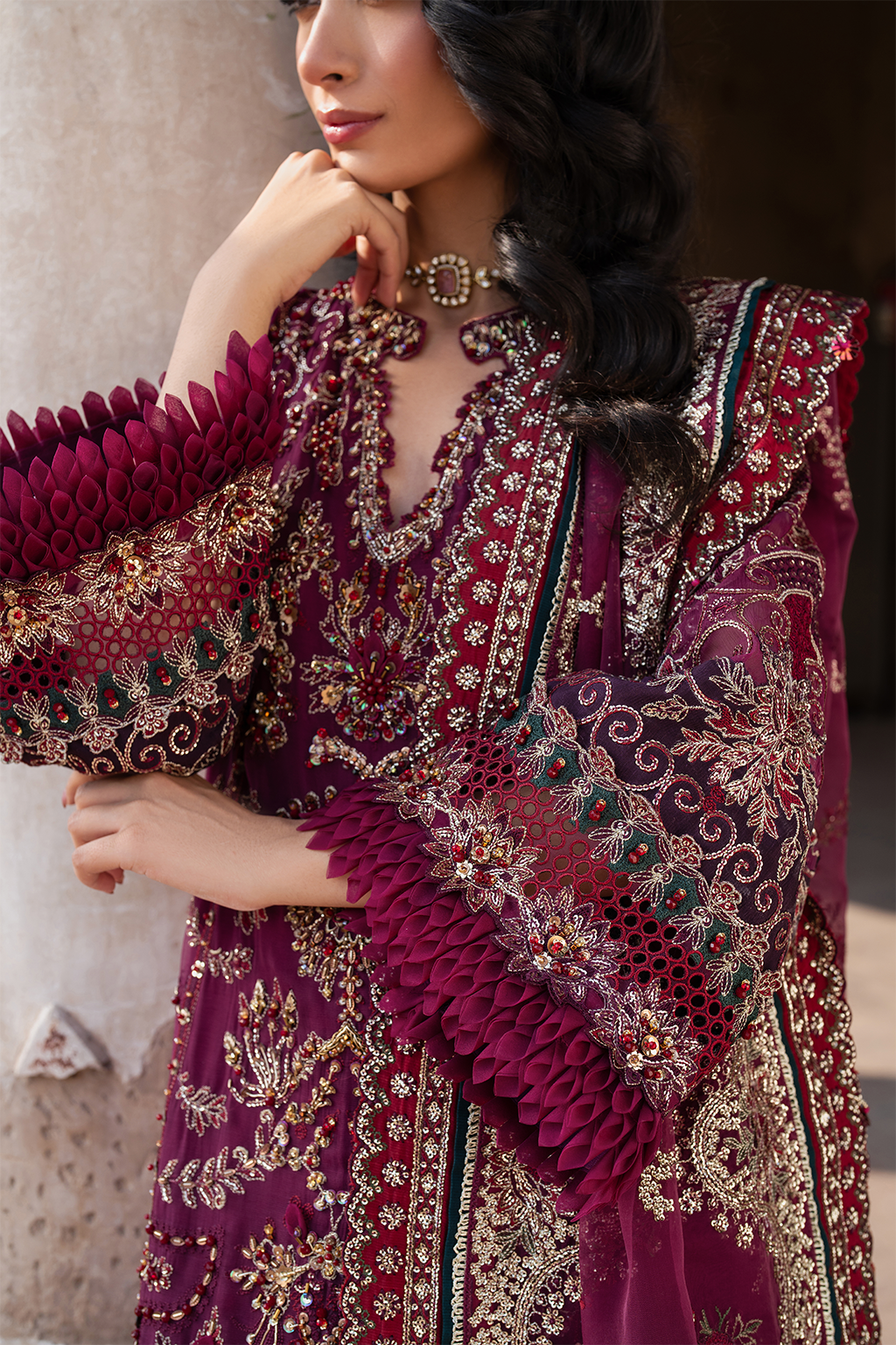 Iznik | Luxury Chiffon | ILC-04 L Magenta Chiffon
