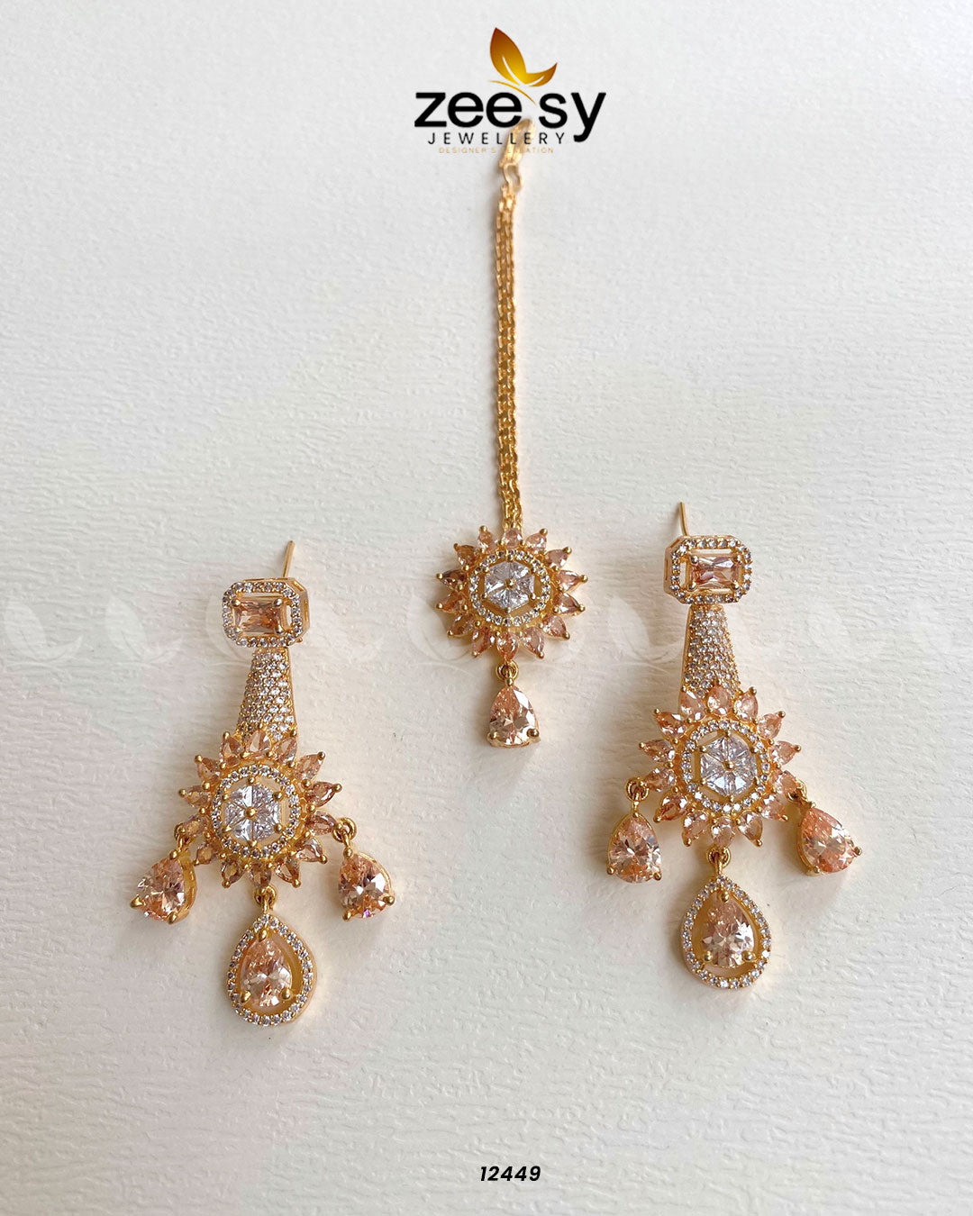 Earrings-0670 Golden Champagne