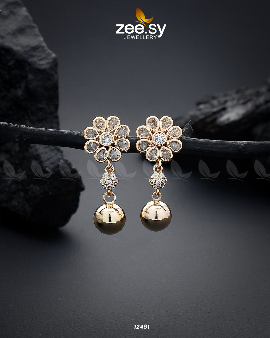 Glossy Flower Earring Default Title