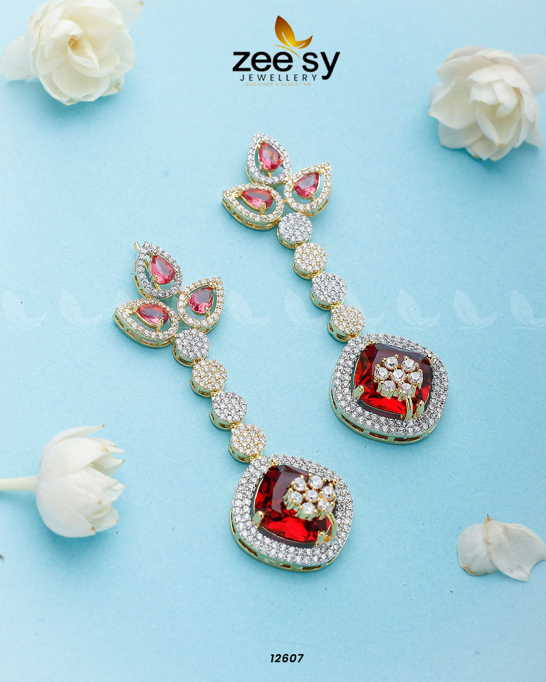 Lunara Earrings Golden Red