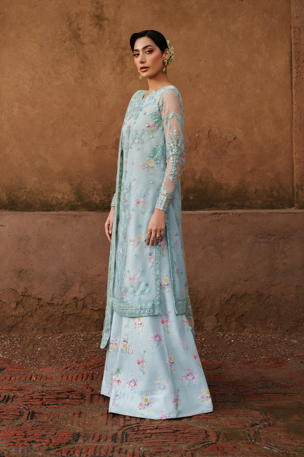 Iznik | Festive Formal | UE-535 Embroidered Net - Pakistani Designer Dress - by Iznik - Type : Ladies Clothes - 100% Original at Saira Sultan