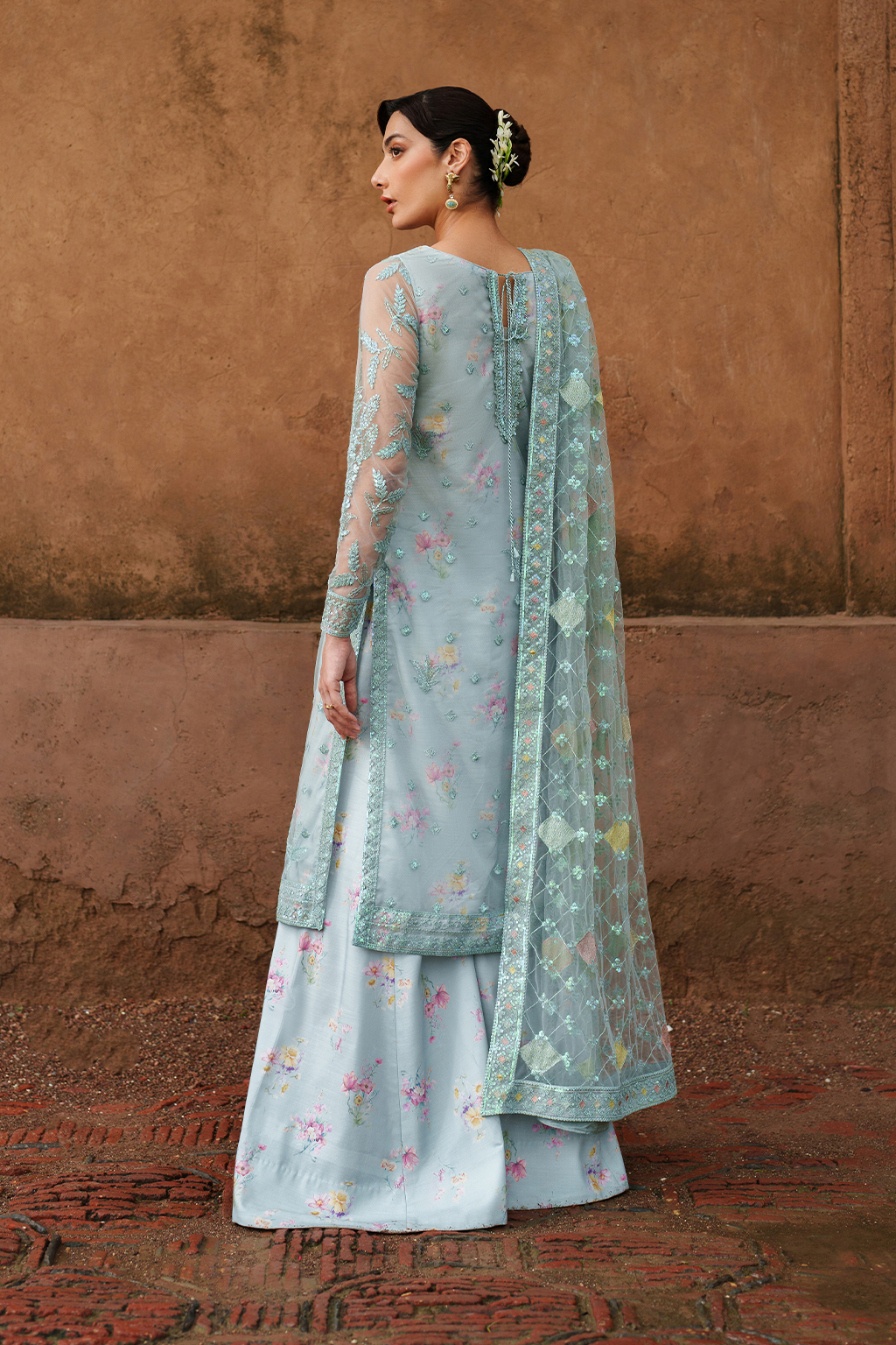 Iznik | Festive Formal | UE-535 Embroidered Net - Pakistani Designer Dress - by Iznik - Type : Ladies Clothes - 100% Original at Saira Sultan