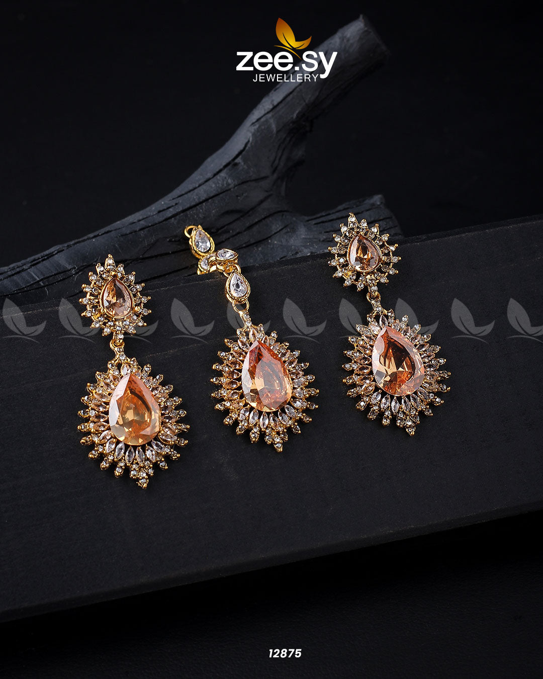 Lupine Earrings Golden Champagne