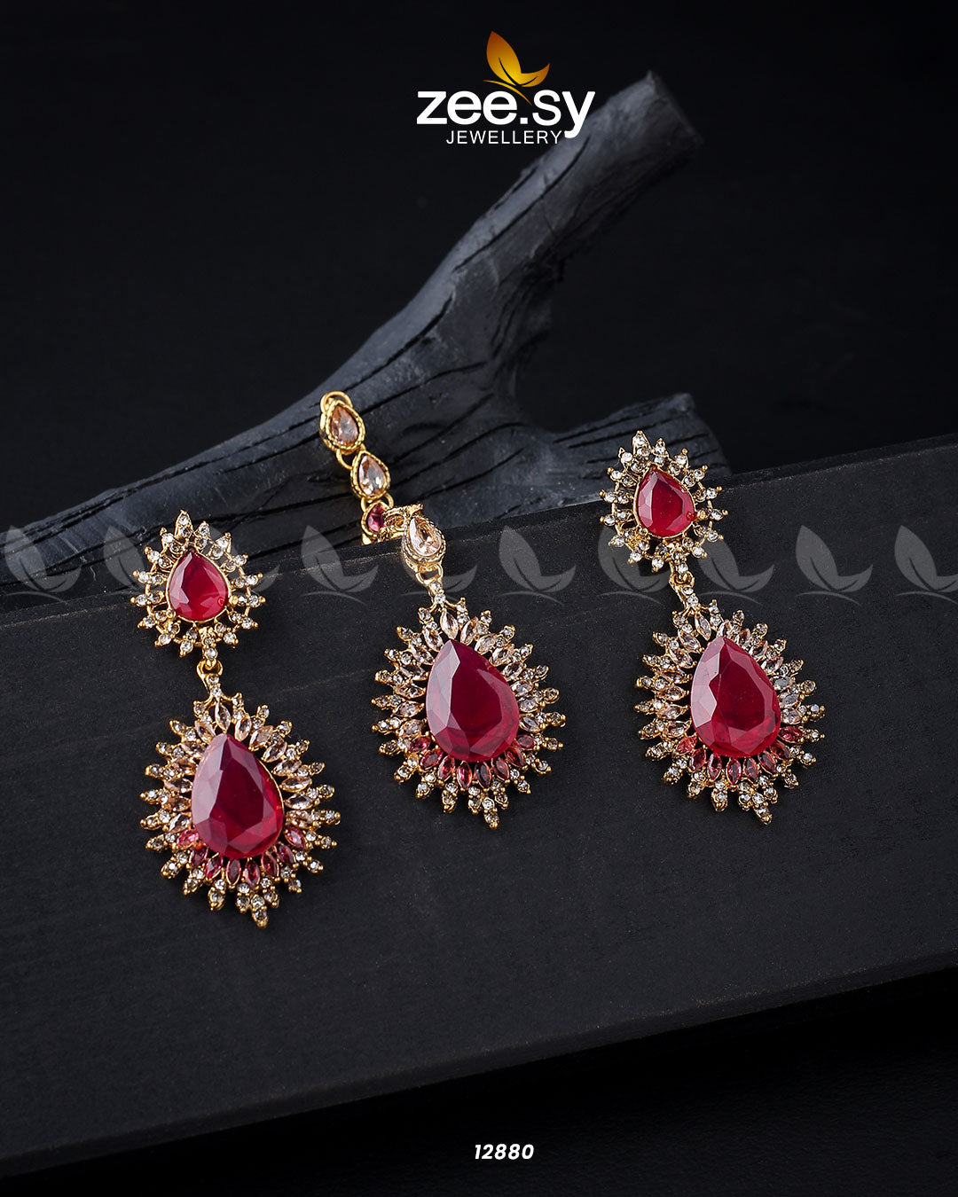 Lupine Earrings Golden Rubi