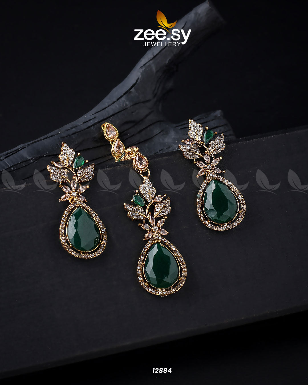 Crocus Earrings Golden Green