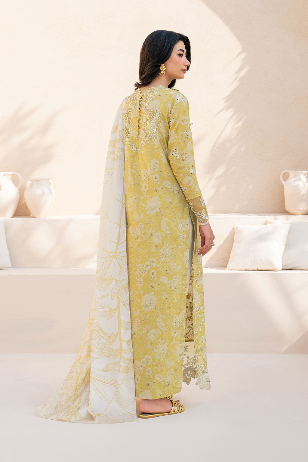 Iznik | Festive Lawn 25 | EFL-08 S Lime Yellow Lawn