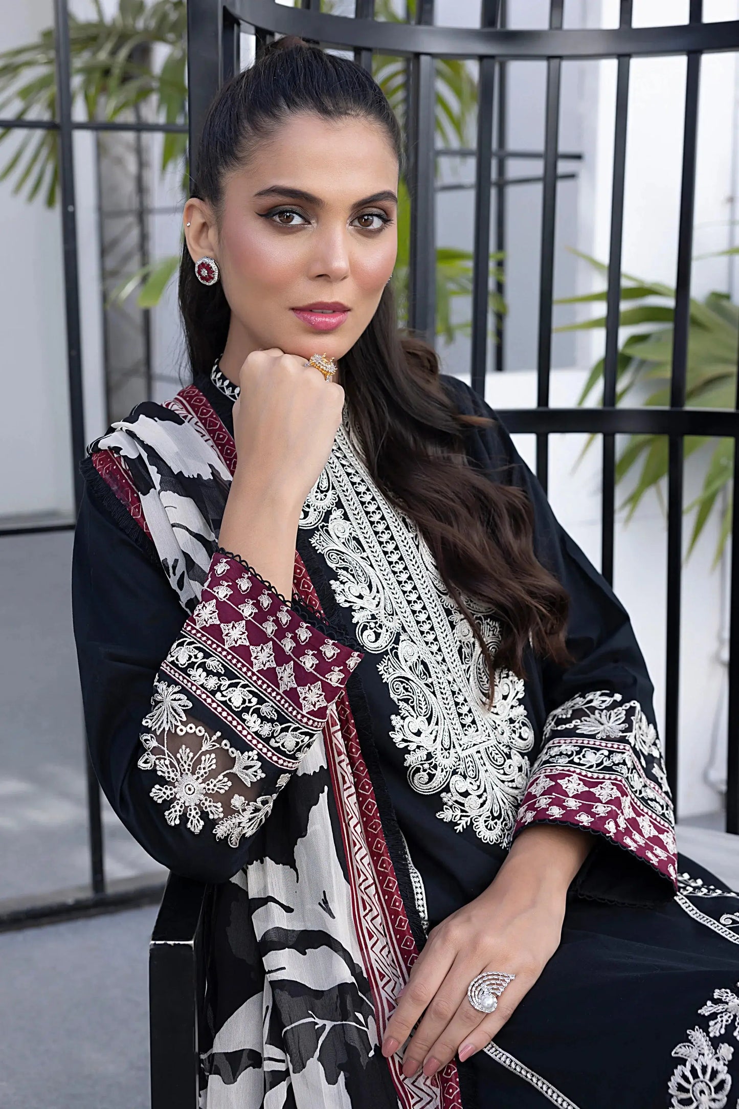 LSM | Spring Embroidered | 0021 - Pakistani Designer Dress - by LSM | Type: Luxury - 100% Original at Saira Sultan