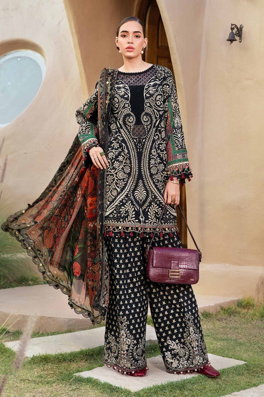 Maria B | M Prints 25 | MPT-2512-B XS Black Lawn