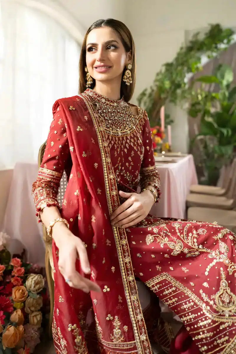 Qalamkar | Dilnaz Wedding Formals | DN-03 ZAINA - Pakistani Designer Dress - by Qalamkar | Type: Bridal - 100% Original at Saira Sultan